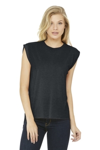 BC8804 - BELLA + CANVAS Women's Flowy Muscle Tee With Rolled Cuffs