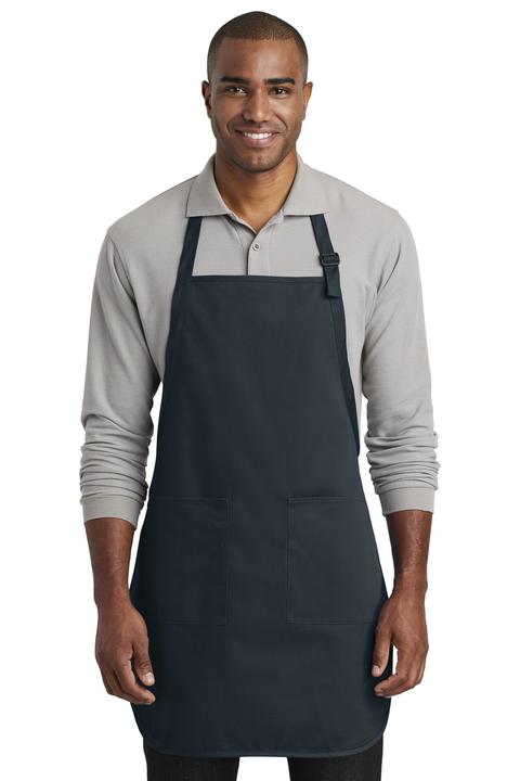 A600 - Port Authority Full-Length Two-Pocket Bib Apron