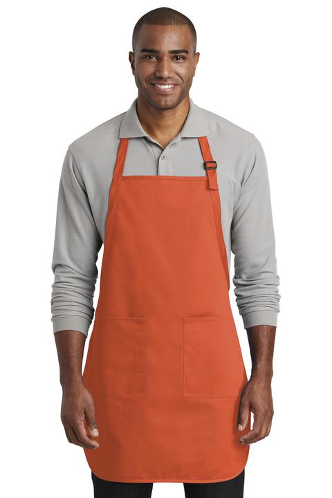A600 - Port Authority Full-Length Two-Pocket Bib Apron