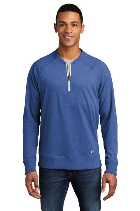 NEA123 - New Era Sueded Cotton Blend 1/4-Zip Pullover NEA123