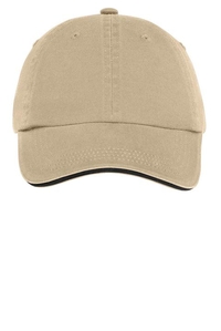 C830 - Port Authority Sandwich Bill Cap with Striped Closure.  C830
