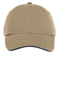 C830 - Port Authority Sandwich Bill Cap with Striped Closure.  C830