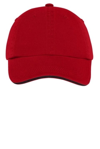 C830 - Port Authority Sandwich Bill Cap with Striped Closure.  C830