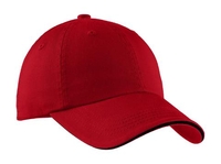 C830 - Port Authority Sandwich Bill Cap with Striped Closure. C830