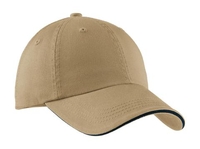 C830 - Port Authority Sandwich Bill Cap with Striped Closure. C830