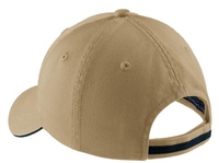 C830 - Port Authority Sandwich Bill Cap with Striped Closure.  C830