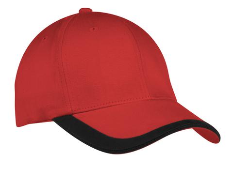 C867 - Port Authority Contrast Stripe Sandwich Bill Cap.  C867