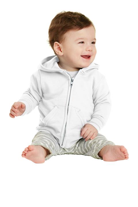 CAR78IZH - Port & Company Infant Core Fleece Full-Zip Hooded Sweatshirt