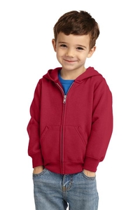 CAR78TZH - Port & Company Toddler Core Fleece Full-Zip Hooded Sweatshirt