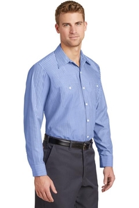 CS10LONG - Red Kap® Long Size Long Sleeve Striped Industrial Work Shirt