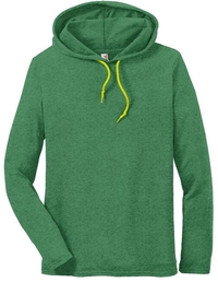 987 - Anvil 100% Combed Ring Spun Cotton Long Sleeve Hooded T Shirt