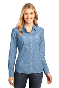 DM4800 - District Made - Ladies Long Sleeve Washed Woven Shirt