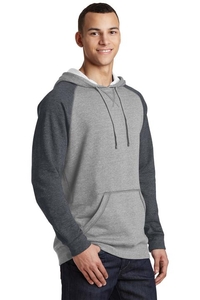 DT196 - District Young Mens Lightweight Fleece Raglan Hoodie.  DT196