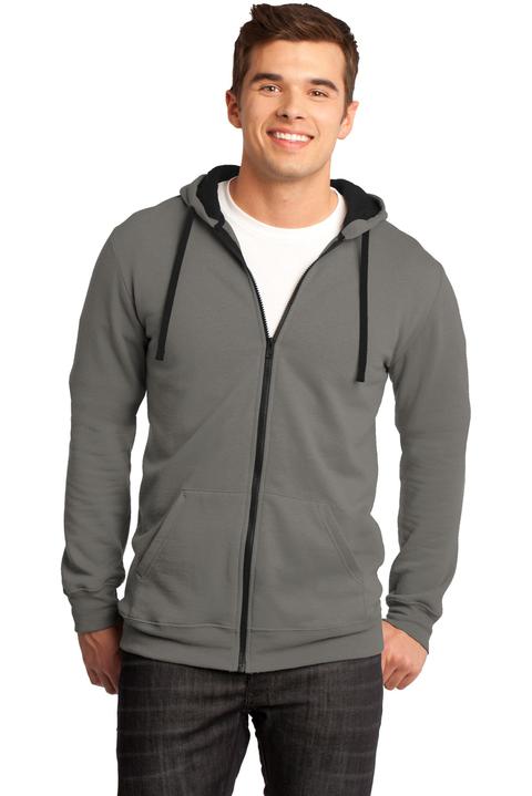 DT800 - District - Young Mens The Concert Fleece Full-Zip Hoodie