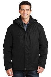 J302 - Port Authority Herringbone 3-in-1 Parka