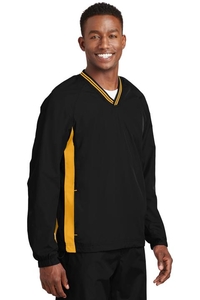 JST62 - Sport-Tek Tipped V-Neck Raglan Wind Shirt
