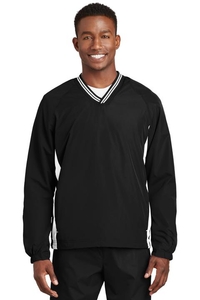 JST62 - Sport-Tek Tipped V-Neck Raglan Wind Shirt