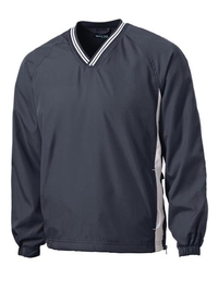 JST62 - Sport-Tek Tipped V-Neck Raglan Wind Shirt