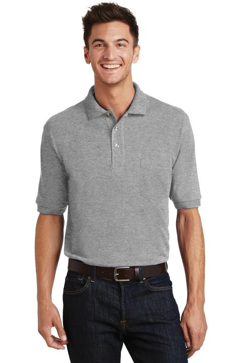 K420P - Port Authority Heavyweight Cotton Pique Polo with Pocket.  K420P