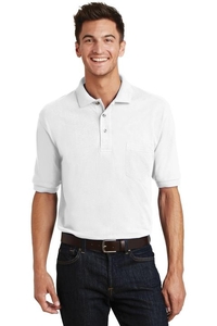 K420P - Port Authority Heavyweight Cotton Pique Polo with Pocket.  K420P