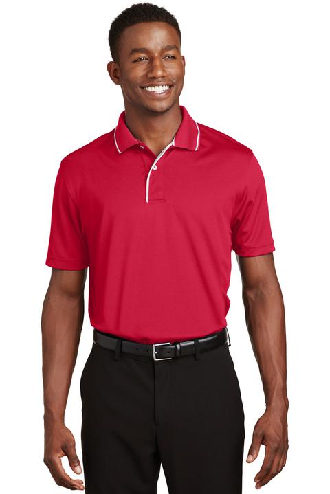K467 - Sport-Tek Dri-Mesh Polo with Tipped Collar and Piping.  K467