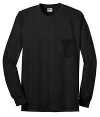 2410 - Gildan - Ultra Cotton 100% Cotton Long Sleeve T-Shirt with Pocket.  2410