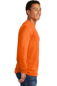 2410 - Gildan - Ultra Cotton 100% Cotton Long Sleeve T-Shirt with Pocket. 2410