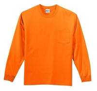 2410 - Gildan - Ultra Cotton 100% Cotton Long Sleeve T-Shirt with Pocket. 2410