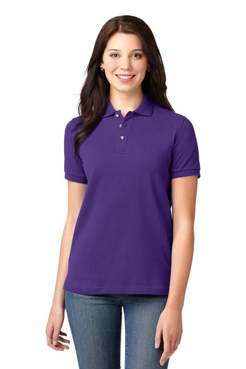 L420 - Port Authority Ladies Heavyweight Cotton Pique Polo.  L420
