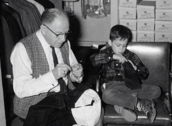 Alan learning from his grandfather, Archie